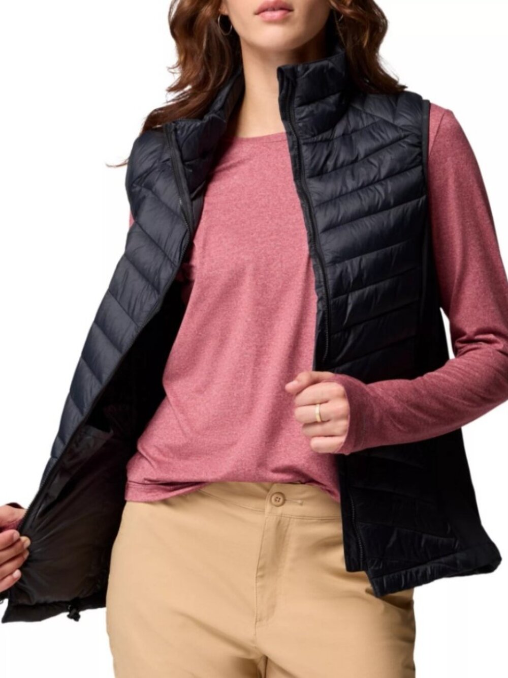 Columbia Women's Powder Pass III Hybrid Vest in Black size XS NWT $80